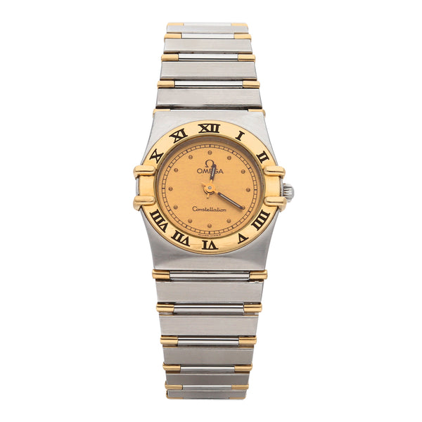 Reloj Omega para dama modelo Constellation vistas en oro amarillo 18 kilates.