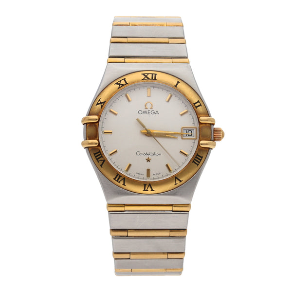 Reloj Omega para caballero modelo Constellation vistas en oro amarillo 18 kilates.