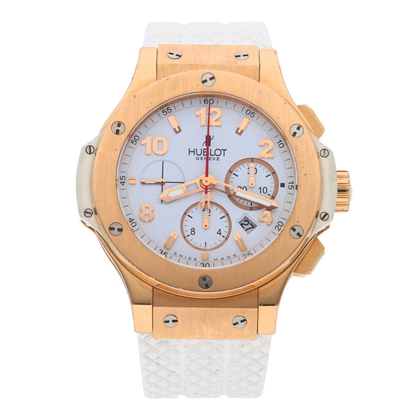 Reloj Hublot para caballero modelo Big Bang caja en oro rosado 18 kilates.