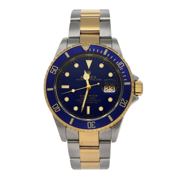 Reloj Rolex para caballero modelo Submariner vistas oro amarillo 18 kilates.