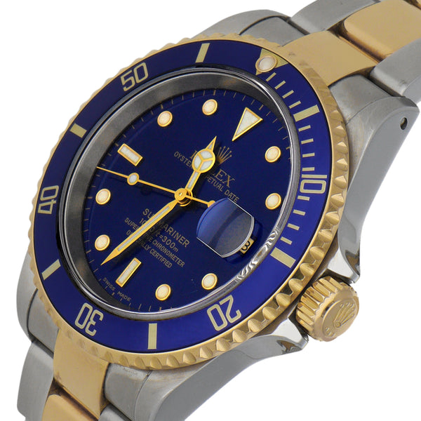 Reloj Rolex para caballero modelo Submariner vistas oro amarillo 18 kilates.