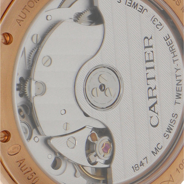 Reloj Cartier para caballero modelo Pasha en oro rosado 18 kilates.