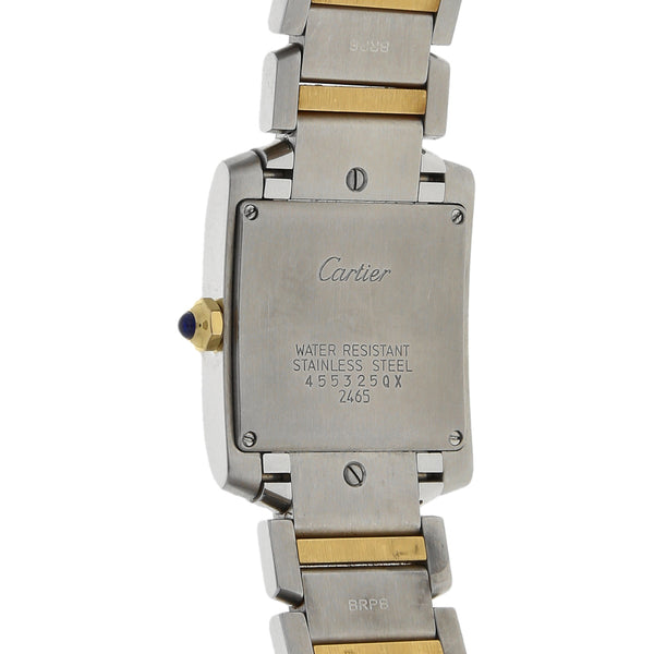 Reloj Cartier para caballero modelo Tank Francaise vistas en oro amarillo 18 kilates.