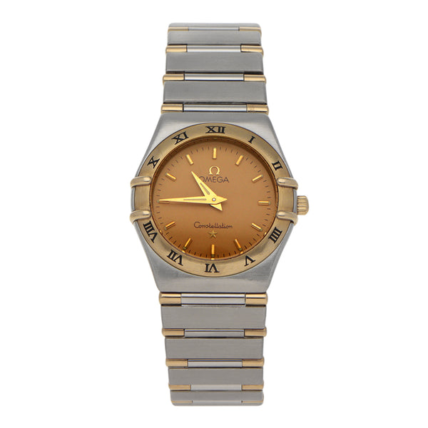 Reloj Omega para dama modelo Constellation vistas oro amarillo 18 kilates.