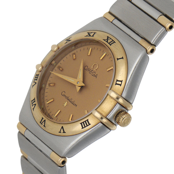 Reloj Omega para dama modelo Constellation vistas oro amarillo 18 kilates.