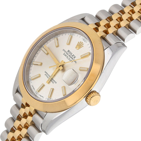 Reloj Rolex para caballero modelo Oyster Perpetual DateJust vistas en oro amarillo 18 kilates.