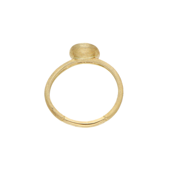 Anillo diseño especial con sintético en oro amarillo 18 kilates.