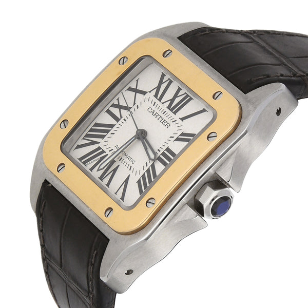 Reloj Cartier para caballero modelo Santos 100 vistas oro amarillo 18 kilates.