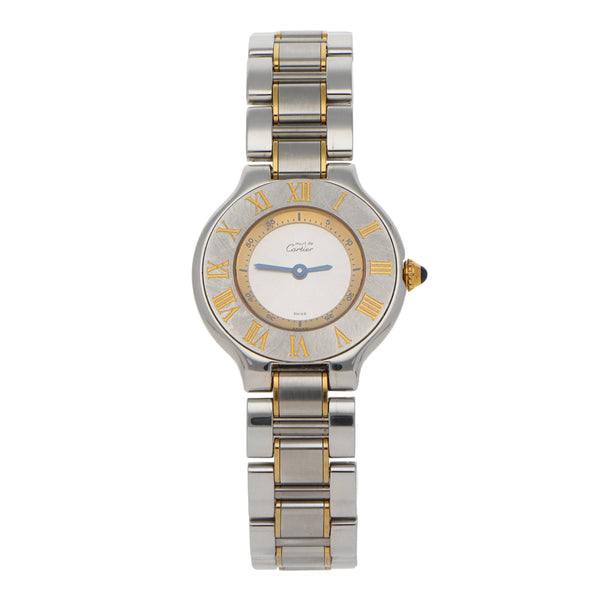 Reloj Cartier para dama modelo Must 21 vistas oro amarillo 18 kilates.