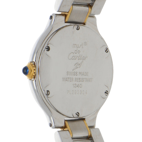 Reloj Cartier para dama modelo Must 21 vistas oro amarillo 18 kilates.