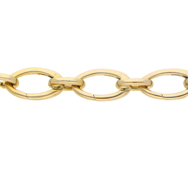 Pulsera eslabón combinado firma Tiffany & Co. en oro amarillo 18 kilates.