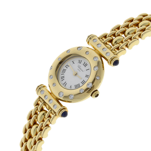 Reloj Chopard para dama modelo Lady Diamond en oro amarillo 18 kilates.