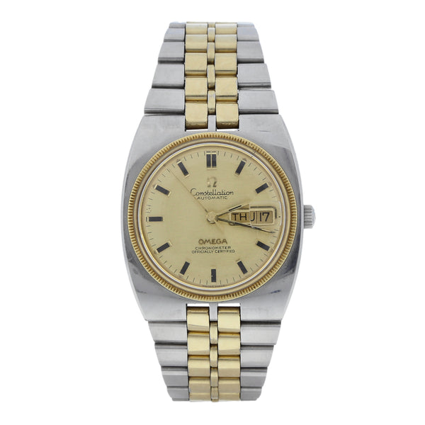 Reloj Omega para caballero modelo Constellation vistas en oro amarillo 14 kilates