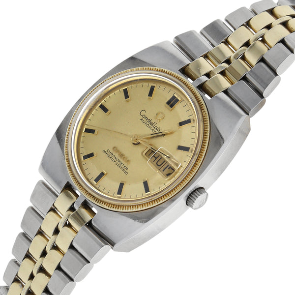 Reloj Omega para caballero modelo Constellation vistas en oro amarillo 14 kilates