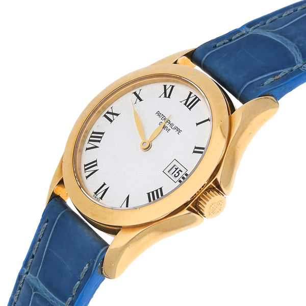 Reloj Patek Philippe para dama modelo Calatrava caja en oro amarillo 18 kilates.