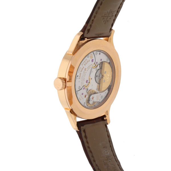 Reloj Patek Philippe para caballero modelo Complications caja en oro rosa 18 kilates.