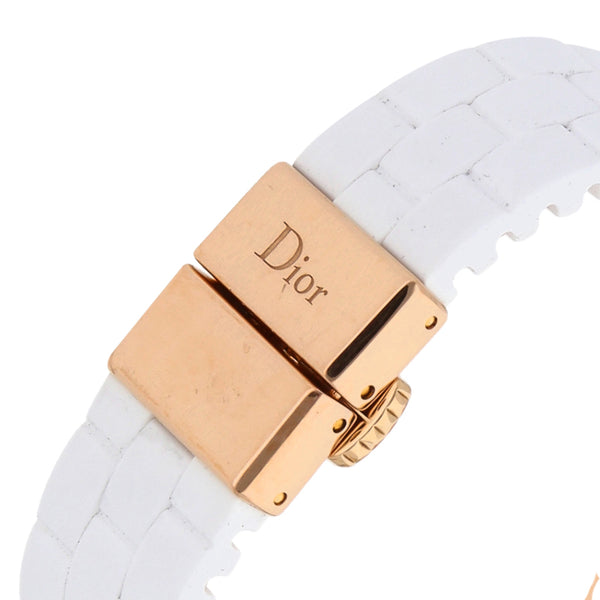 Reloj Dior para dama modelo Christal caja y vistas en oro rosa 18 kilates.