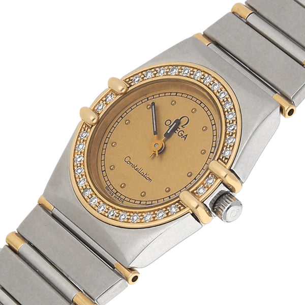 Reloj Omega para dama modelo Constellation vistas en oro amarillo 18 kilates.