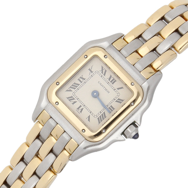 Reloj Cartier para dama modelo Panthere vistas en oro amarillo 18 kilates.