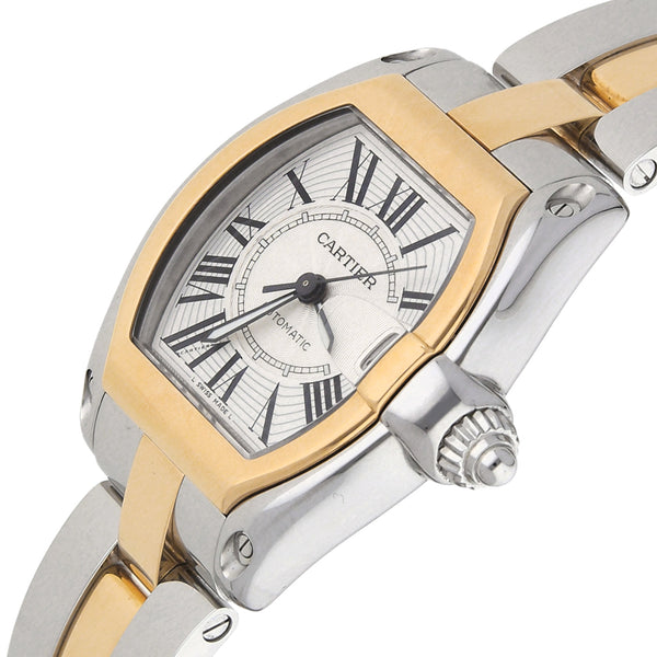 Reloj Cartier para caballero modelo Roadster vistas en oro amarillo 18 kilates.